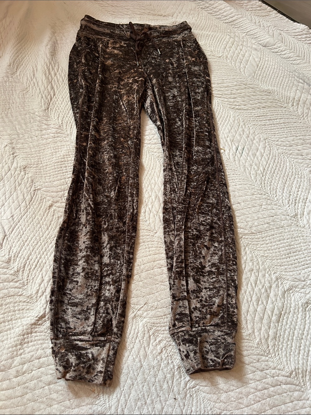 Lululemon Velvet Jogger Pants in Brown